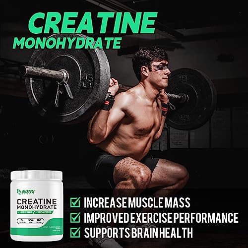 Nutri Potentia Creatine Monohydrate Powder poured into a glass for post workout use.