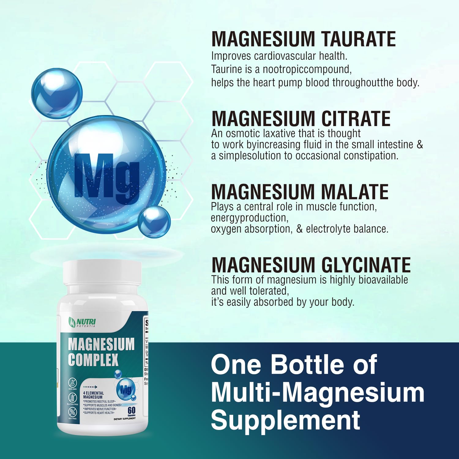 Label close-up showing 500mg formula and USA-made quality