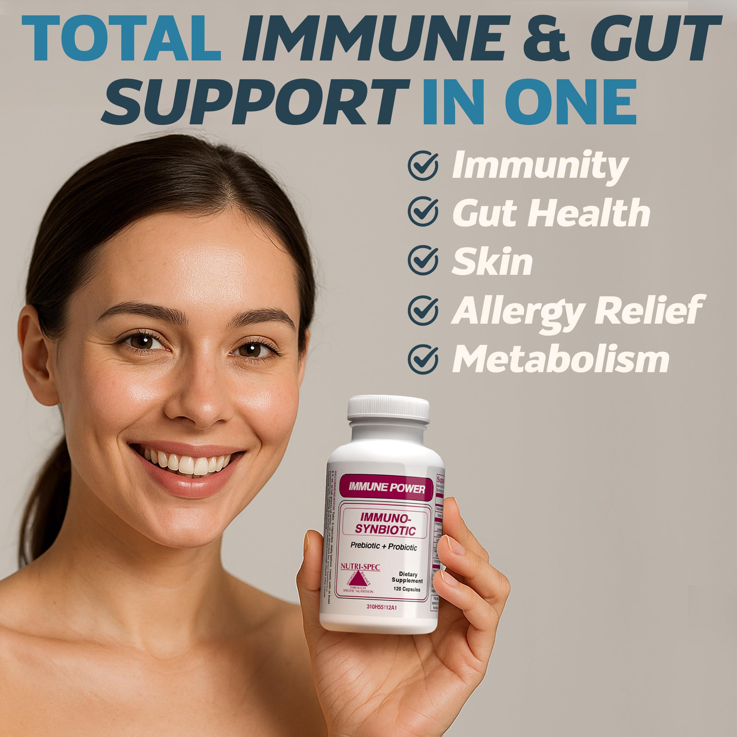 Nutri-Spec Immune Power label closeup with ingredient details.
