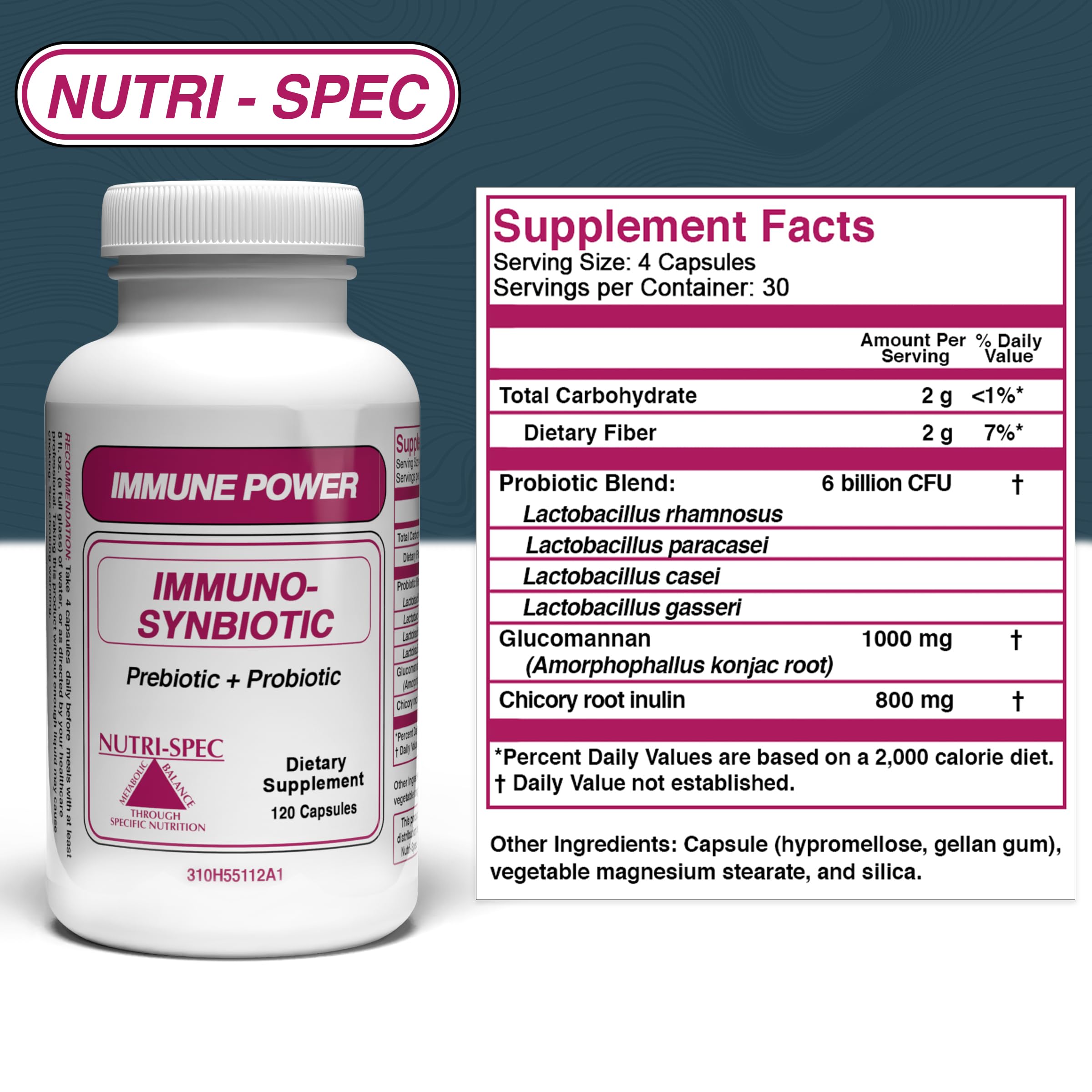 Nutri-Spec Immune Power packaging perspective for everyday wellness.