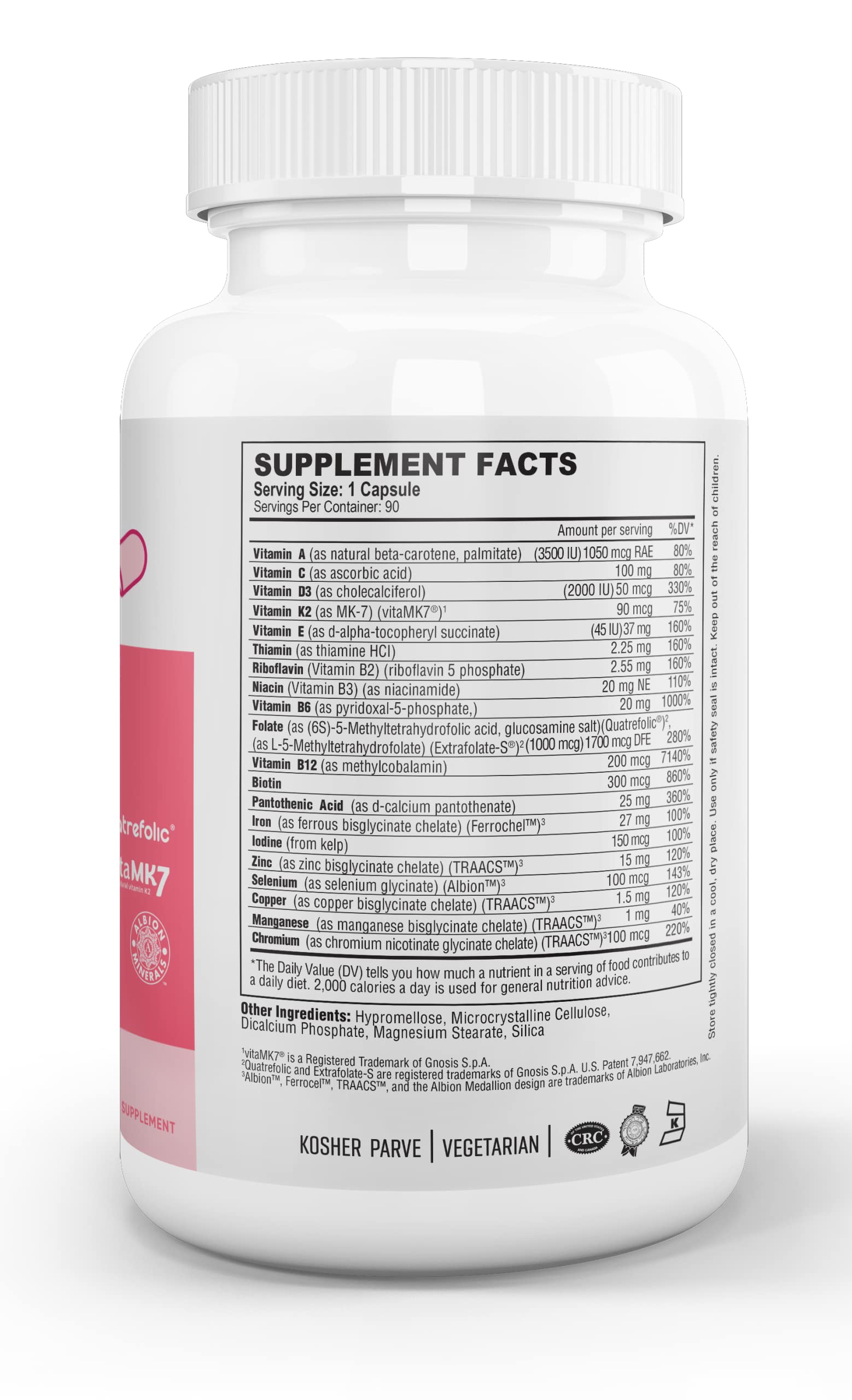 Nutri Supreme Prenatal Vitamin pour showing easy daily use