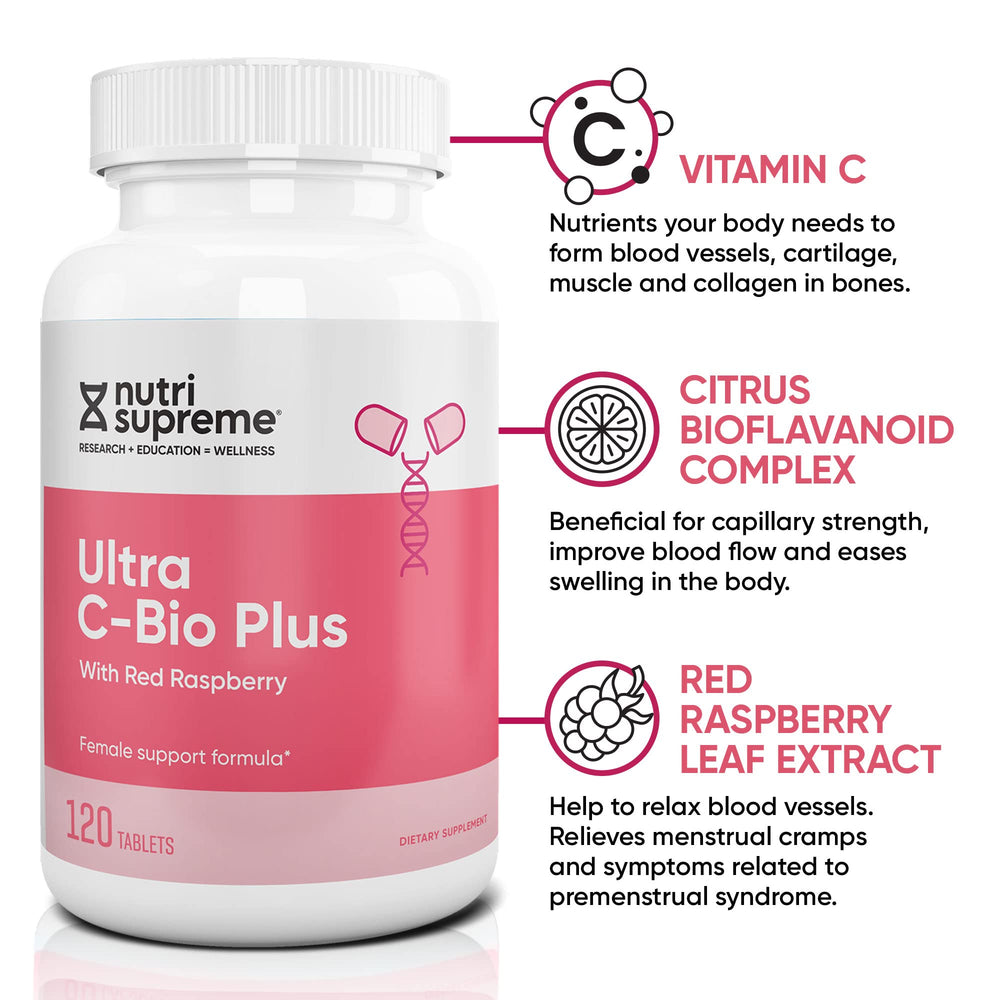 Nutri-Supreme Ultra C-Bio Plus bioflavonoids close-up highlighting wellness support.