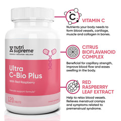 Nutri-Supreme Ultra C-Bio Plus bioflavonoids close-up highlighting wellness support.