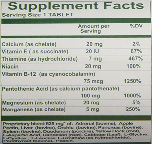 Nutri-West Core Level Adrenal 120 label highlighting date and shelf life.