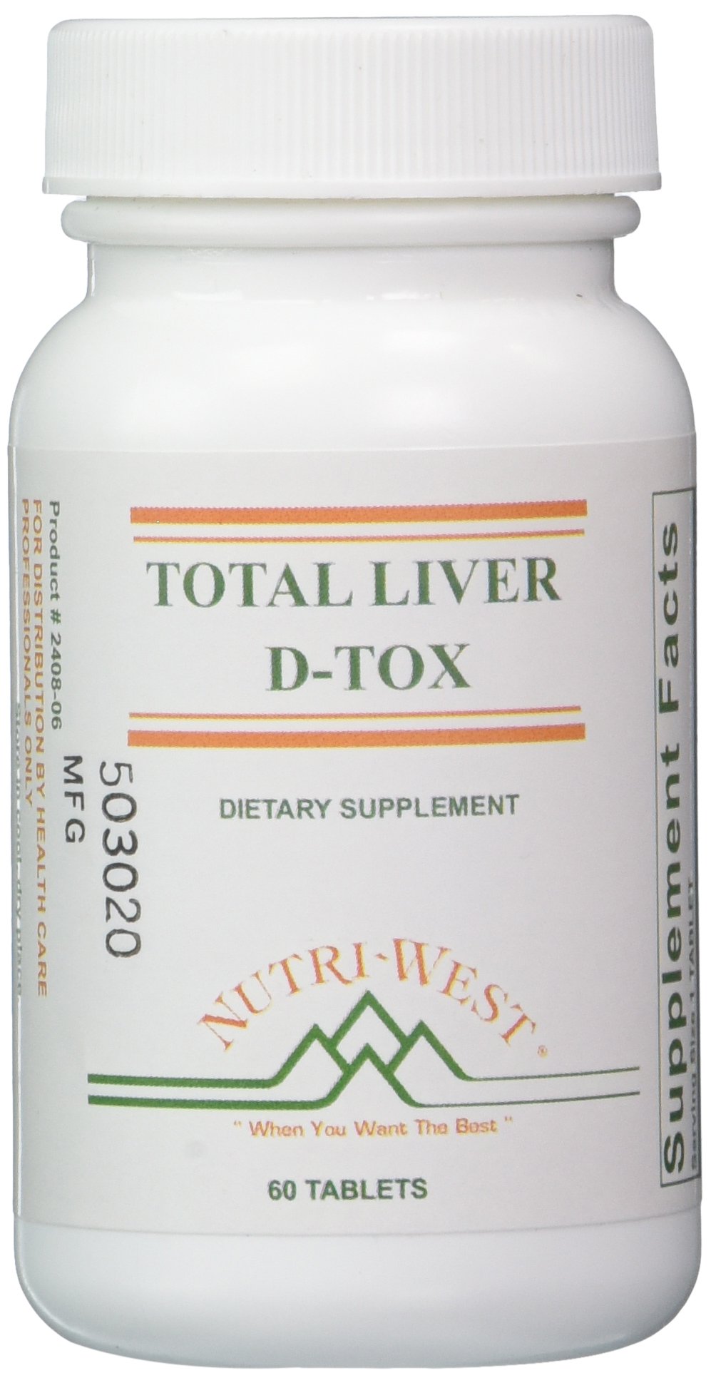 Nutri-West Total Liver D-Tox bottle front view for daily wellness support