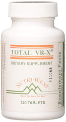 Nutri-West Total VR-X 120 bottle front view for on-the-go wellness.