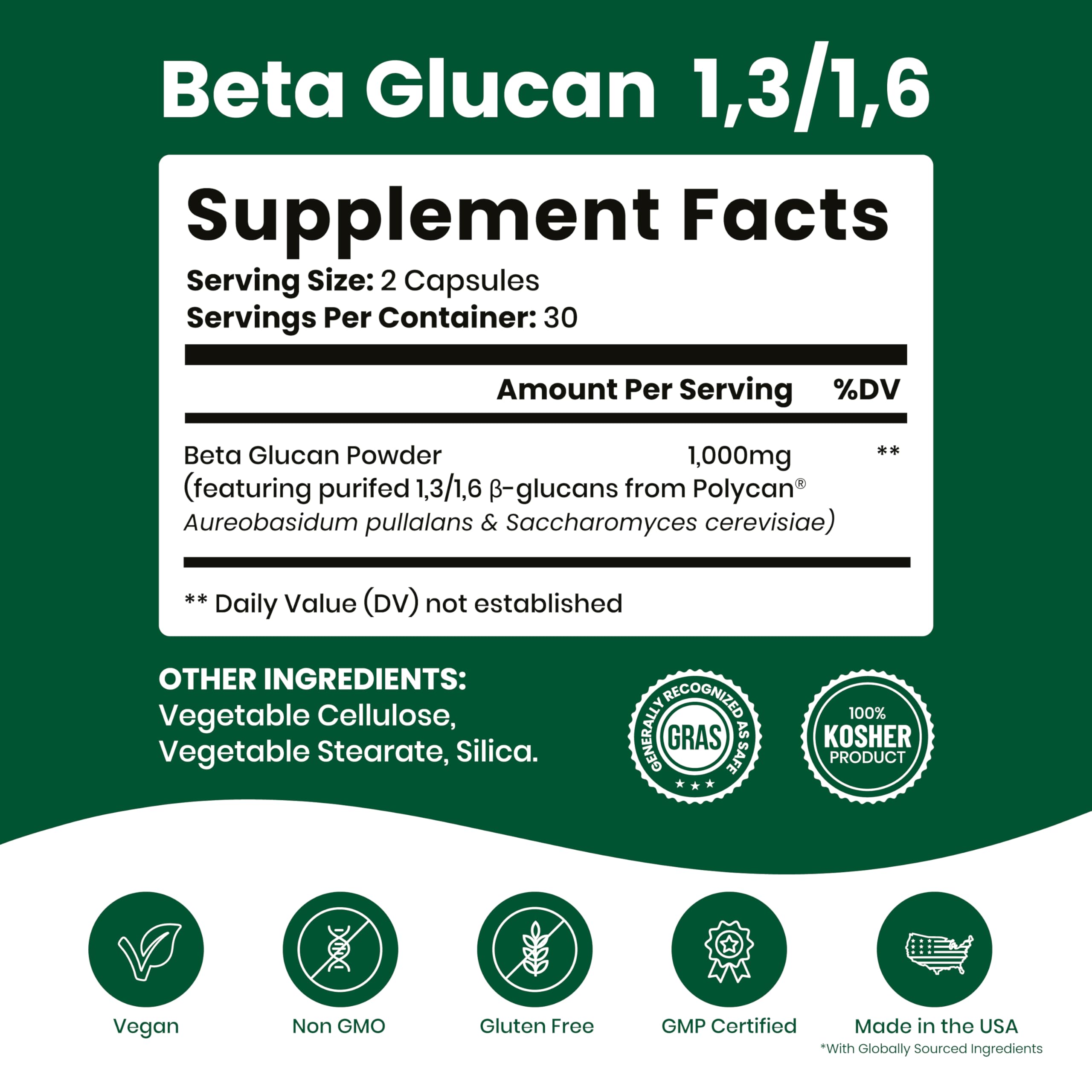 Nutriana beta glucan capsules in-hand illustrate easy daily use