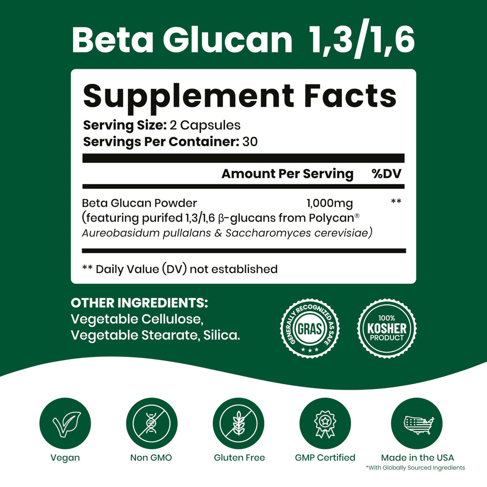 Nutriana beta glucan capsules in-hand illustrate easy daily use