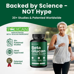 Nutriana beta glucan label back detailing 1000mg per serving and natural ingredients