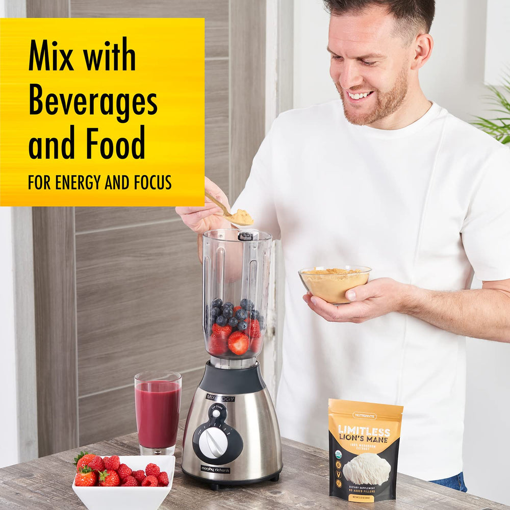 Nutriante Lions Mane powder in a smoothie adds natural boost.