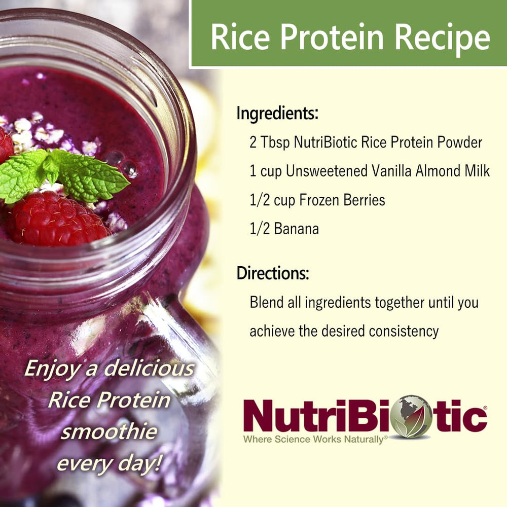 NutriBiotic Chocolate Rice Protein sealed container lid design