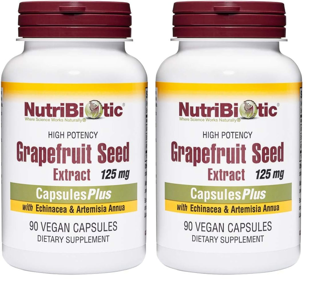 NutriBiotic Grapefruit Seed Extract CapsulesPlus bottle for easy daily wellness
