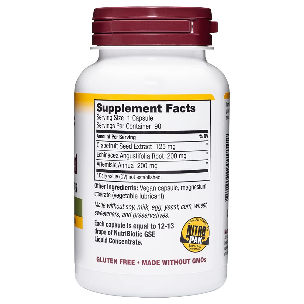 NutriBiotic Grapefruit Seed Extract CapsulesPlus daily-use capsules in bottle