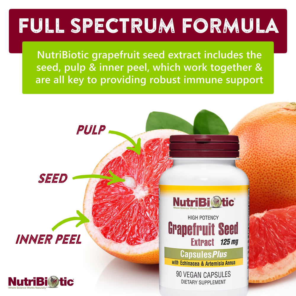 NutriBiotic Grapefruit Seed Extract CapsulesPlus with full spectrum bioflavonoids
