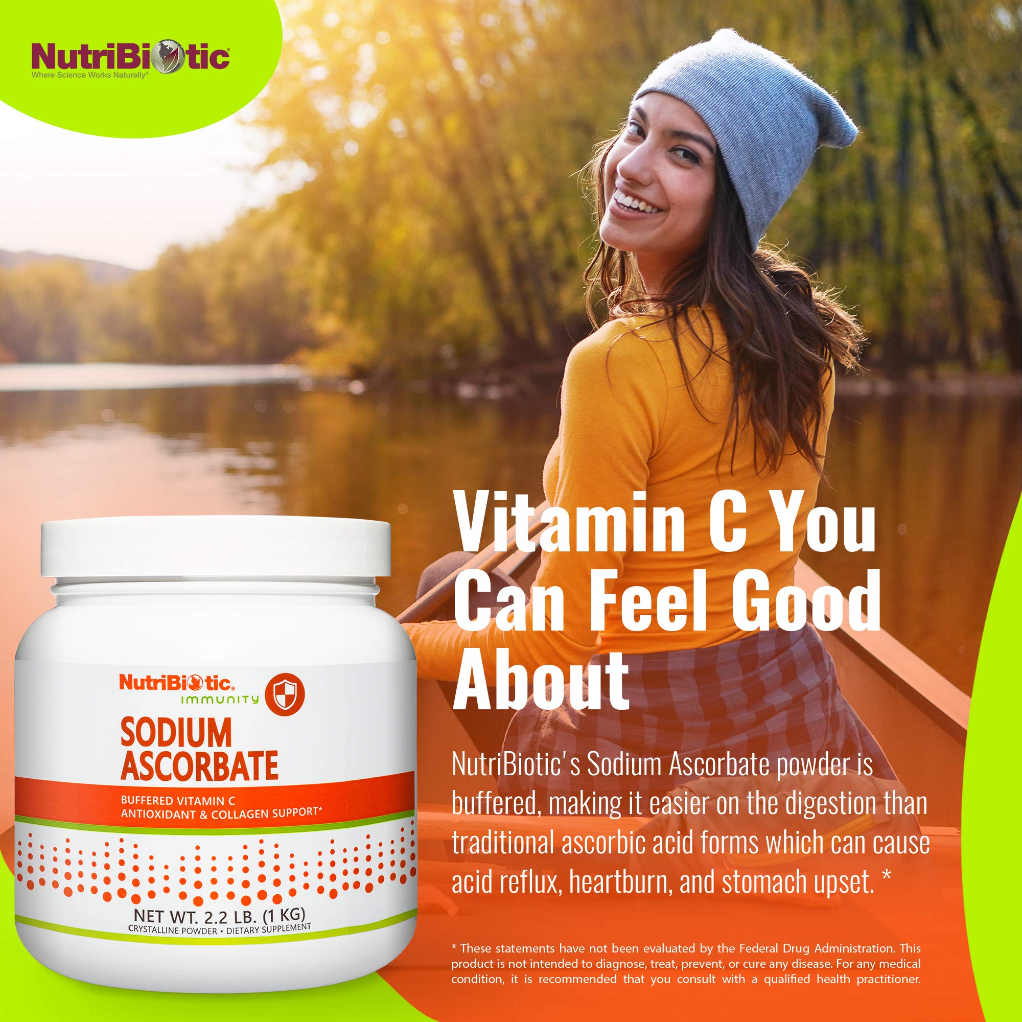 NutriBiotic sodium ascorbate mixing in smoothie demonstrates versatile use