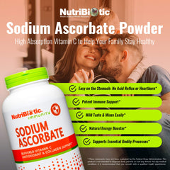 NutriBiotic sodium ascorbate scoop shows precise dosing