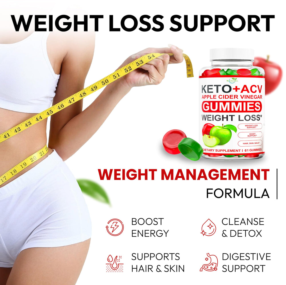 Nutribolidos Keto ACV Gummies pack shot showcases convenient daily supplementation