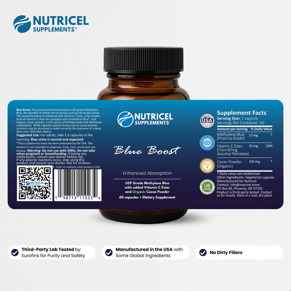 Nutricel Made in USA badge on bottle.