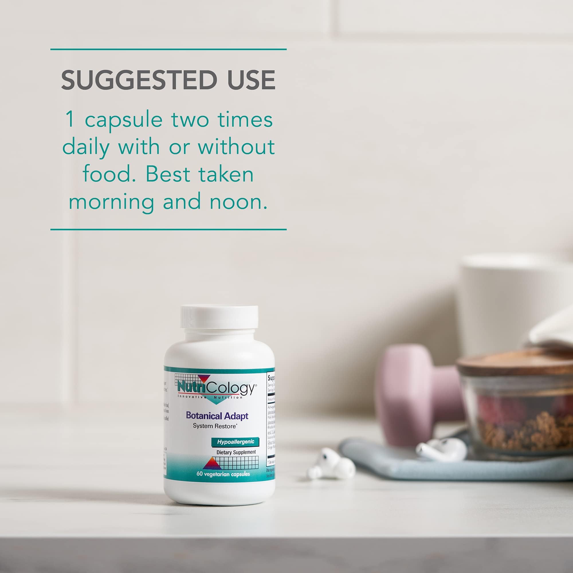 Bottle of Nutricology Adapt with 60-count capsules for daily stress support.