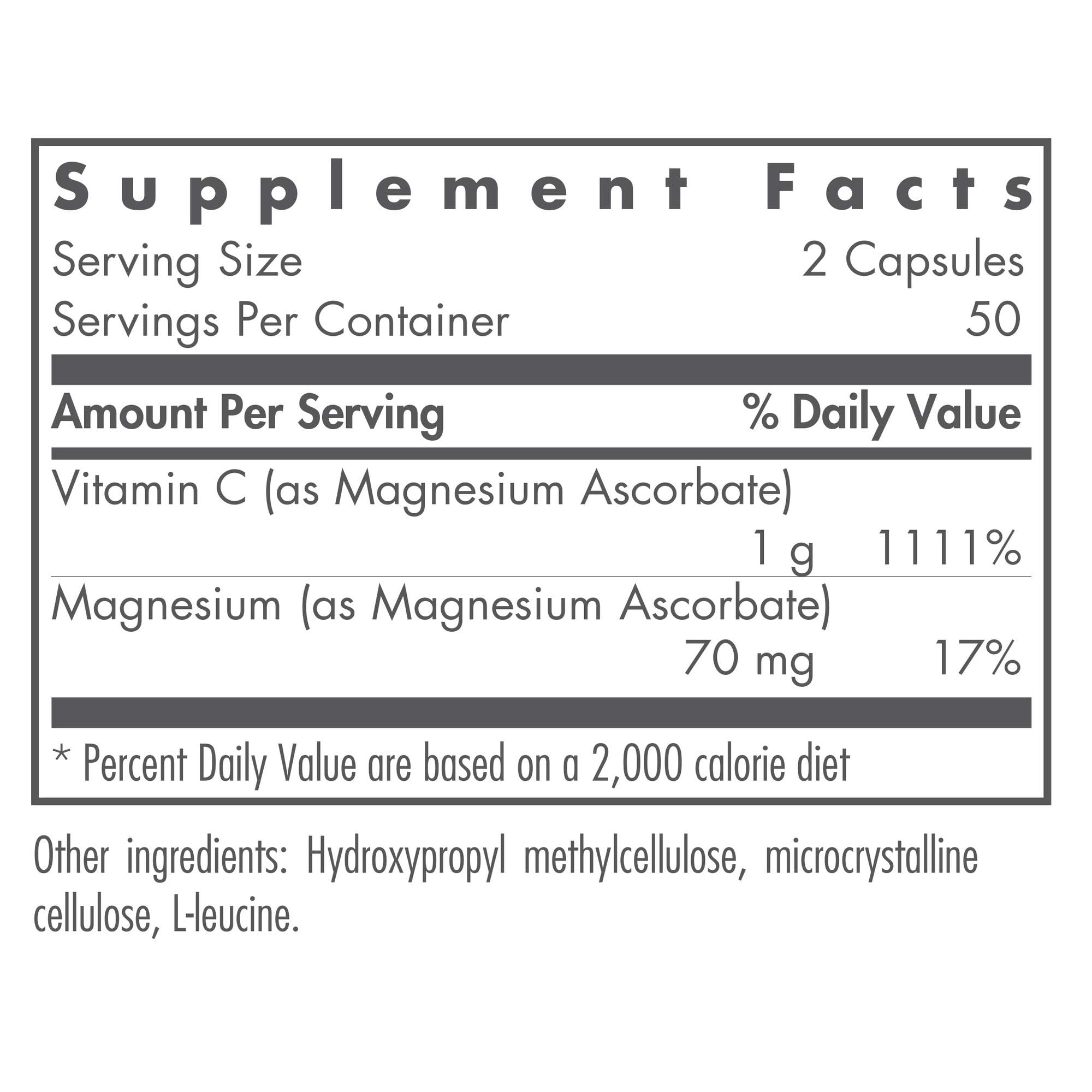 Nutricology buffered formula capsules highlight a non-acidic vitamin C delivery.