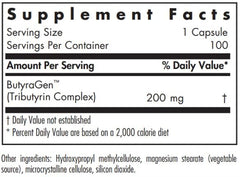 Nutricology ButyrAid capsules close-up highlighting vegetarian capsules for easy intake.