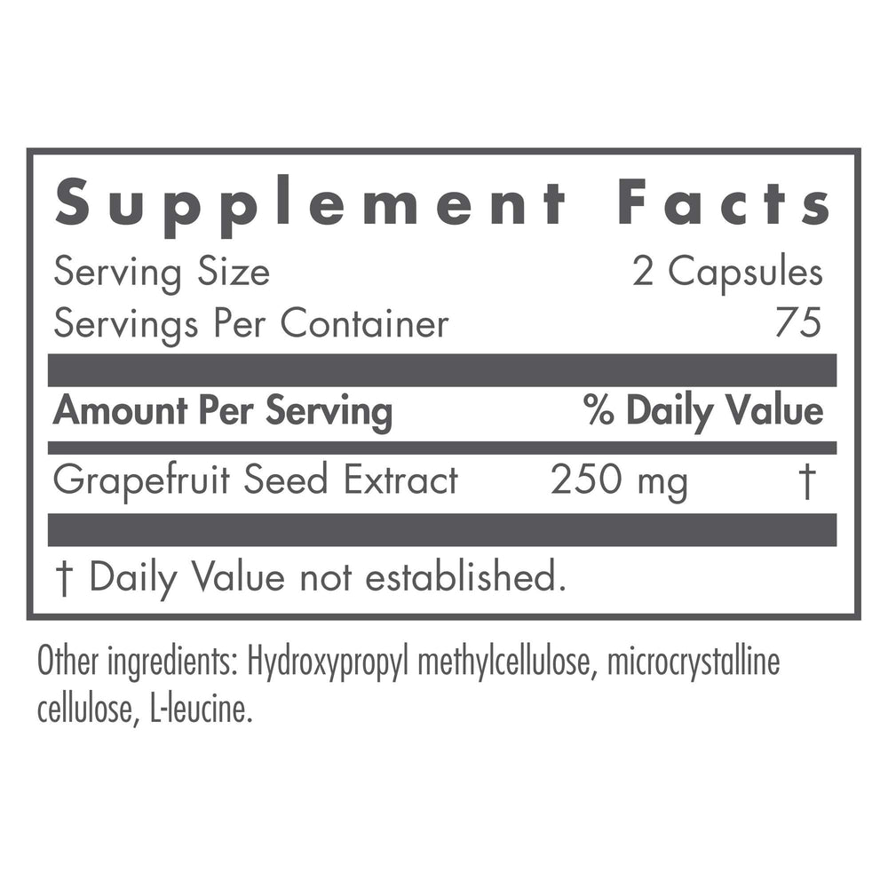 Nutricology Citrus Seed Extract capsules close-up: potent daily capsule for easy dosing