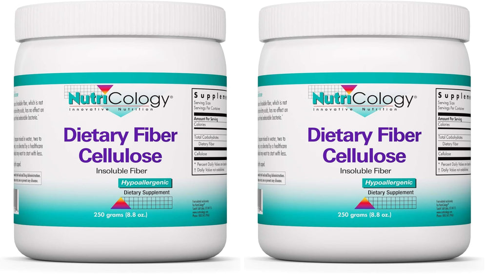 Nutricology dietary fiber powder bottle for easy digestion support