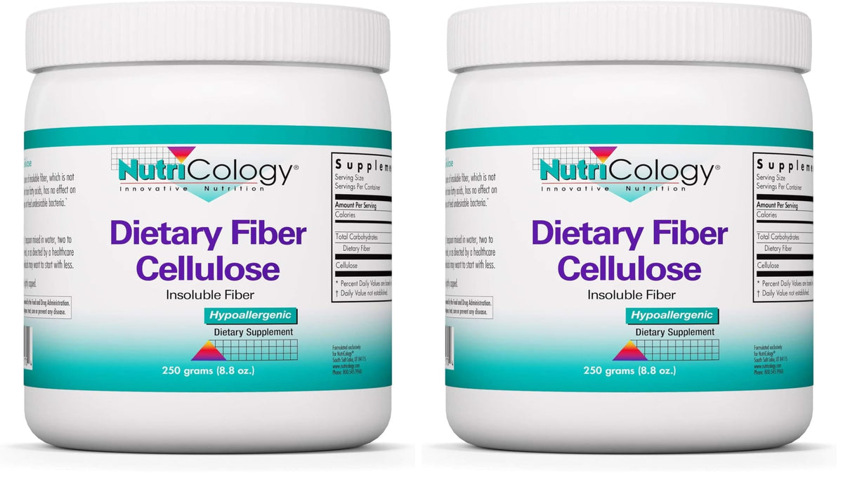 Nutricology dietary fiber powder bottle for easy digestion support