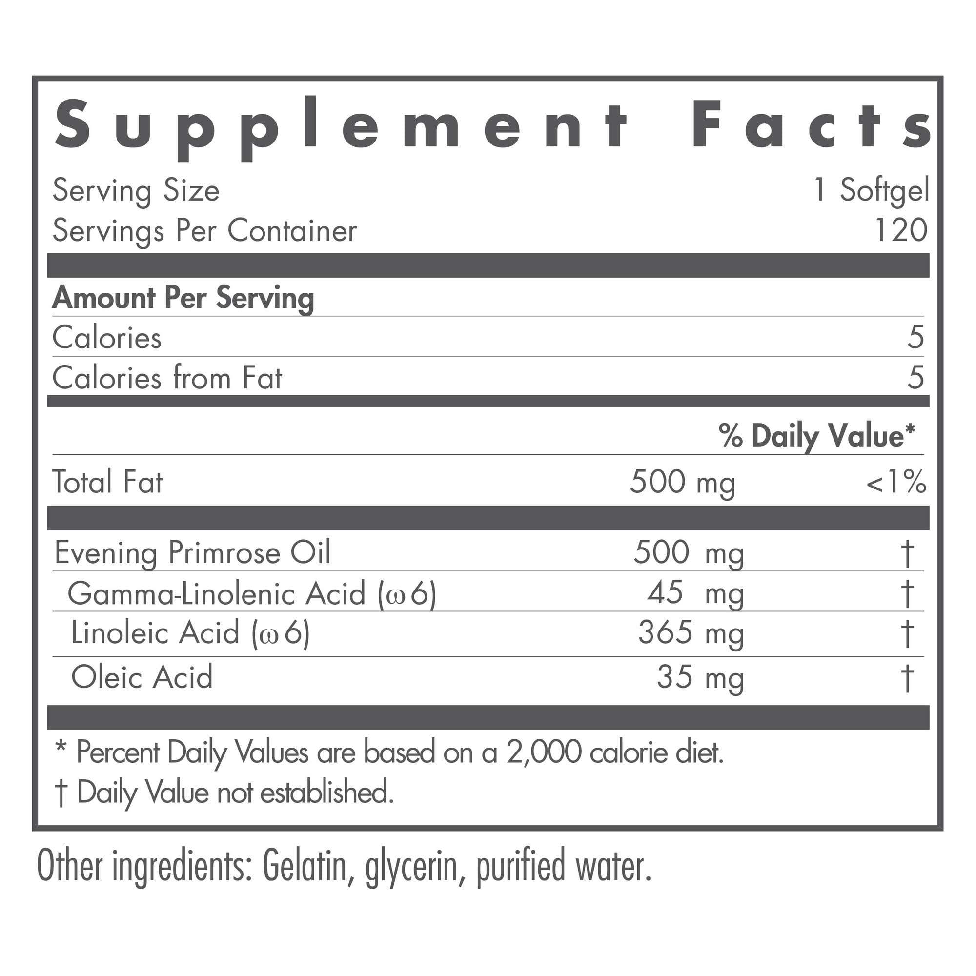 Nutricology EPO softgels close-up, convenient omega-6 support.