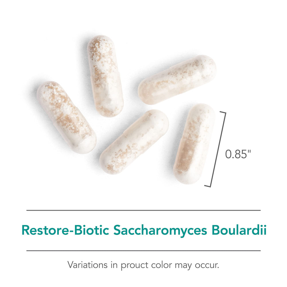 Nutricology Essential-Biotic Saccharomyces capsules for easy daily use and gut balance.