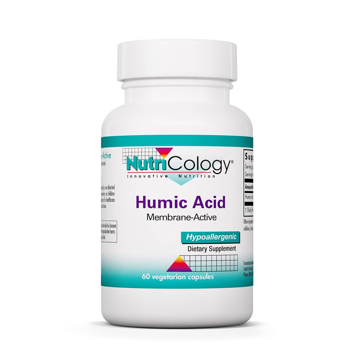 Nutricology Humic Acid supplement bottle for daily immune support.