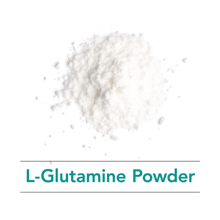 Nutricology L-Glutamine scoop with measuring line for precise serving.