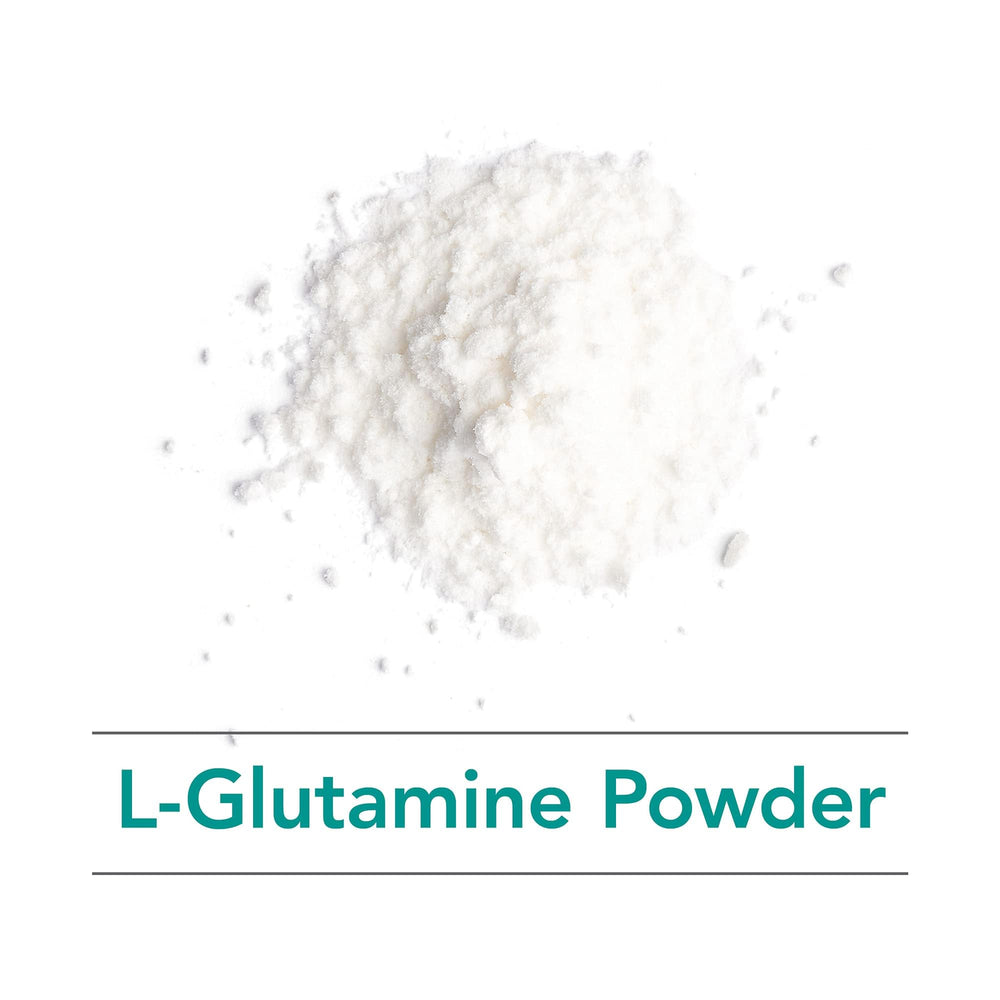 Nutricology L-Glutamine scoop with measuring line for precise serving.