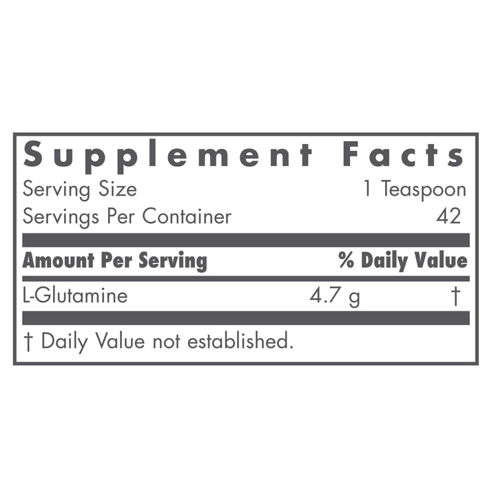 Nutricology L-Glutamine scoop image, convenient measurement for daily use.