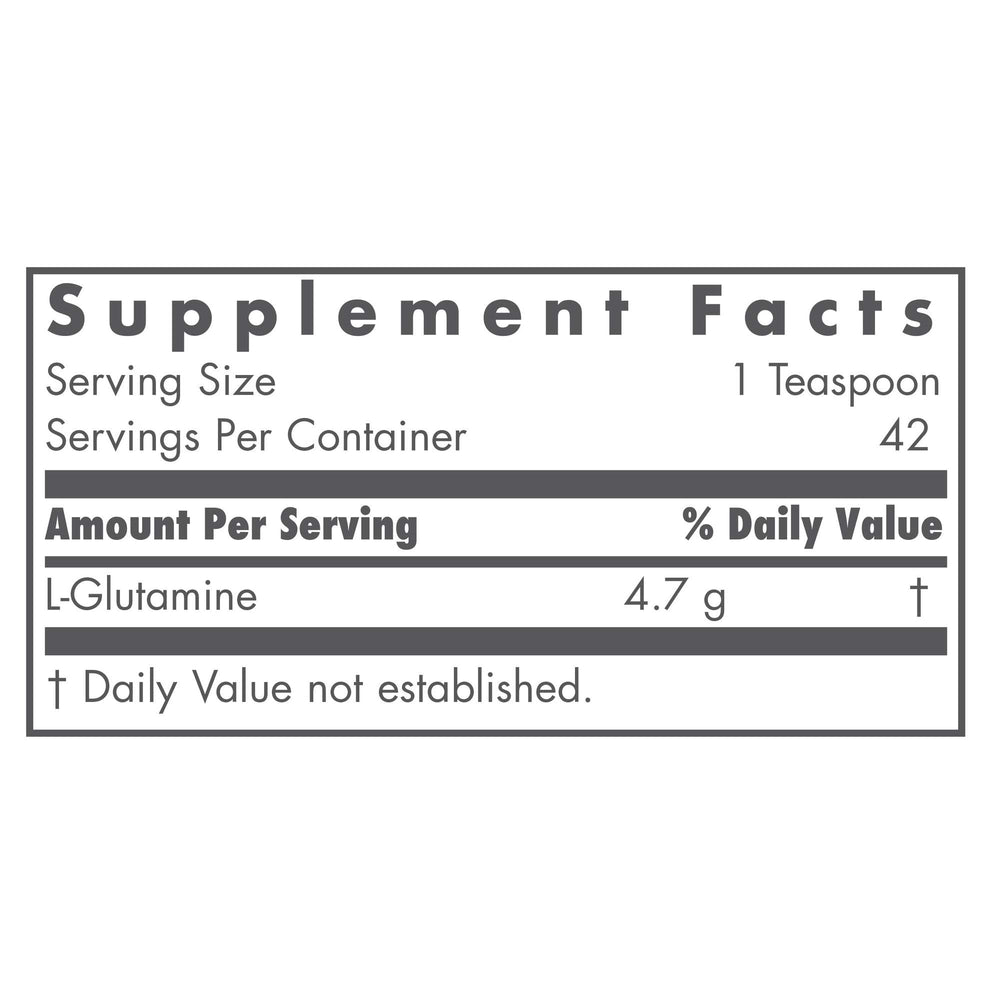 Nutricology L-Glutamine scoop image, convenient measurement for daily use.