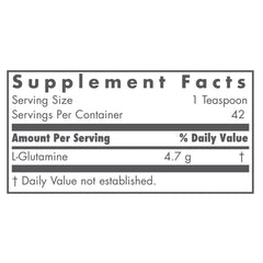 Nutricology L-Glutamine scoop image, convenient measurement for daily use.
