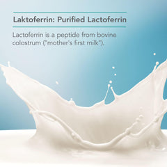 Nutricology Laktoferrin label detail highlighting bovine colostrum blend.