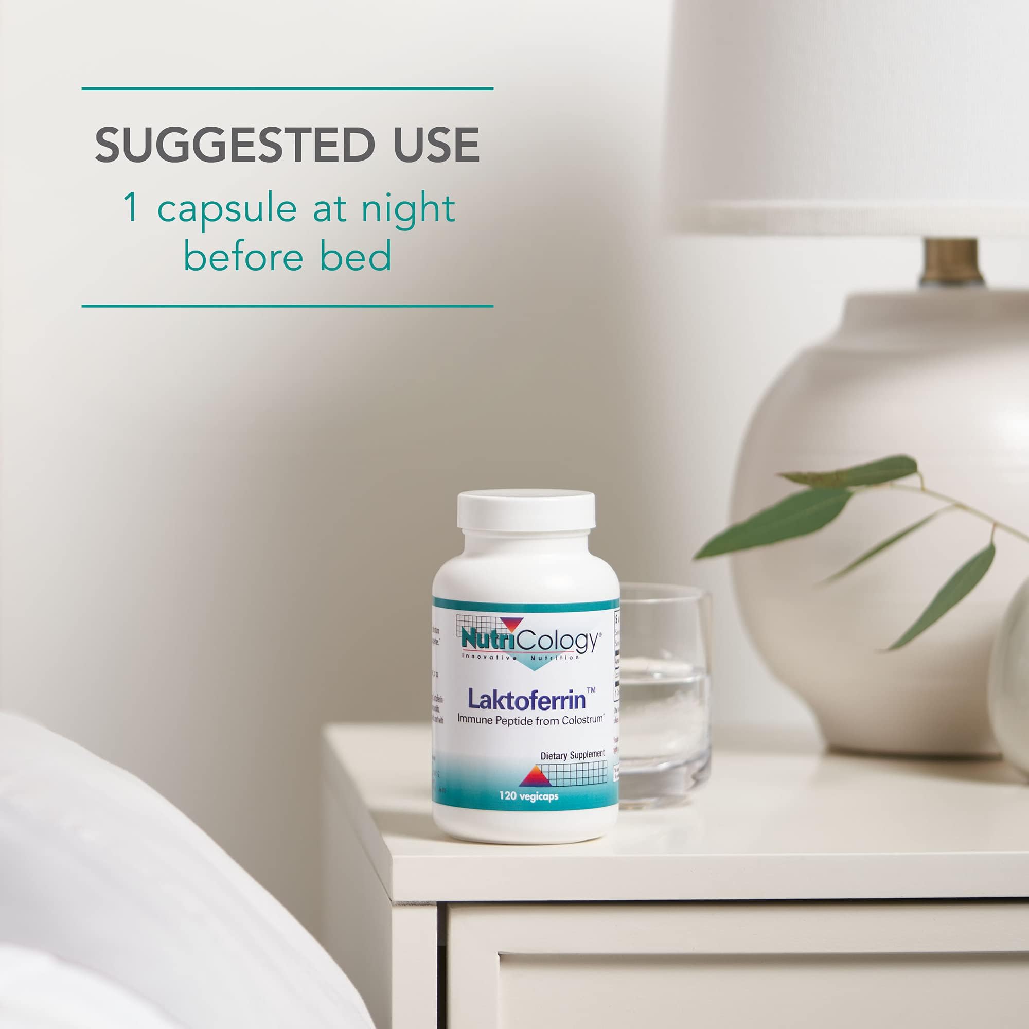 Nutricology Laktoferrin packaging emphasizes hypoallergenic heritage.