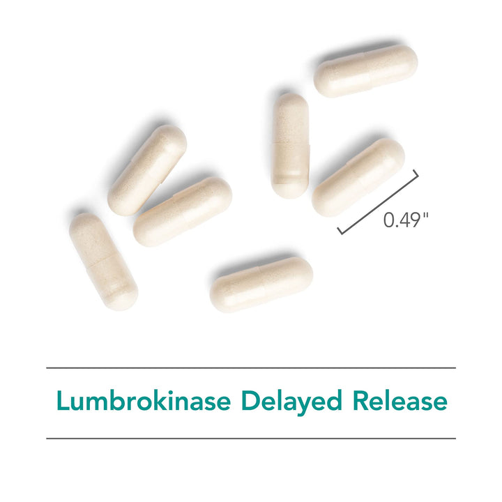 Nutricology Lumbrokinase ingredients list highlights clean, hypoallergenic formulation.