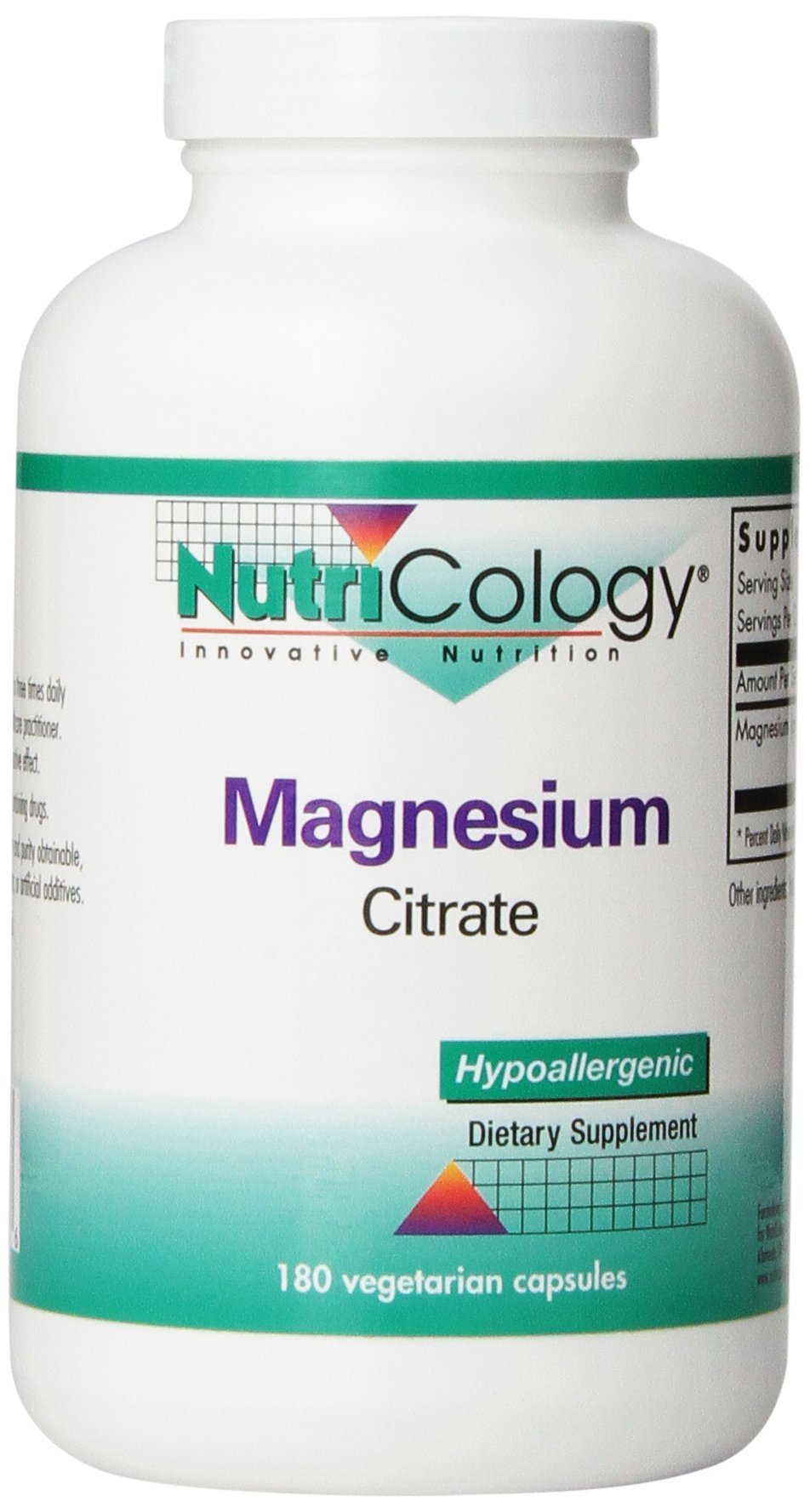 Nutricology Magnesium Citrate bottle ready for daily stress support and potential restful sleep.