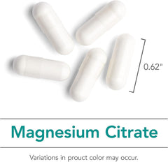 Nutricology Magnesium Citrate packaging box emphasizes allergen-free, wheat-free formula.