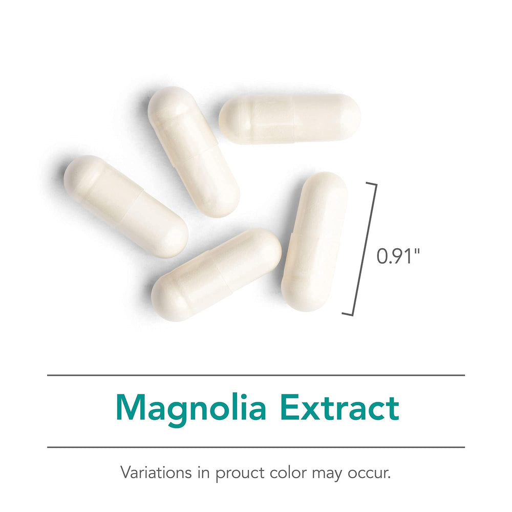 Nutricology Magnolia Extract packaging with traditional heritage imagery conveying wellness through herbal science.