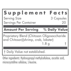 Nutricology MicroChitosan capsules close-up showing smooth texture for easy intake