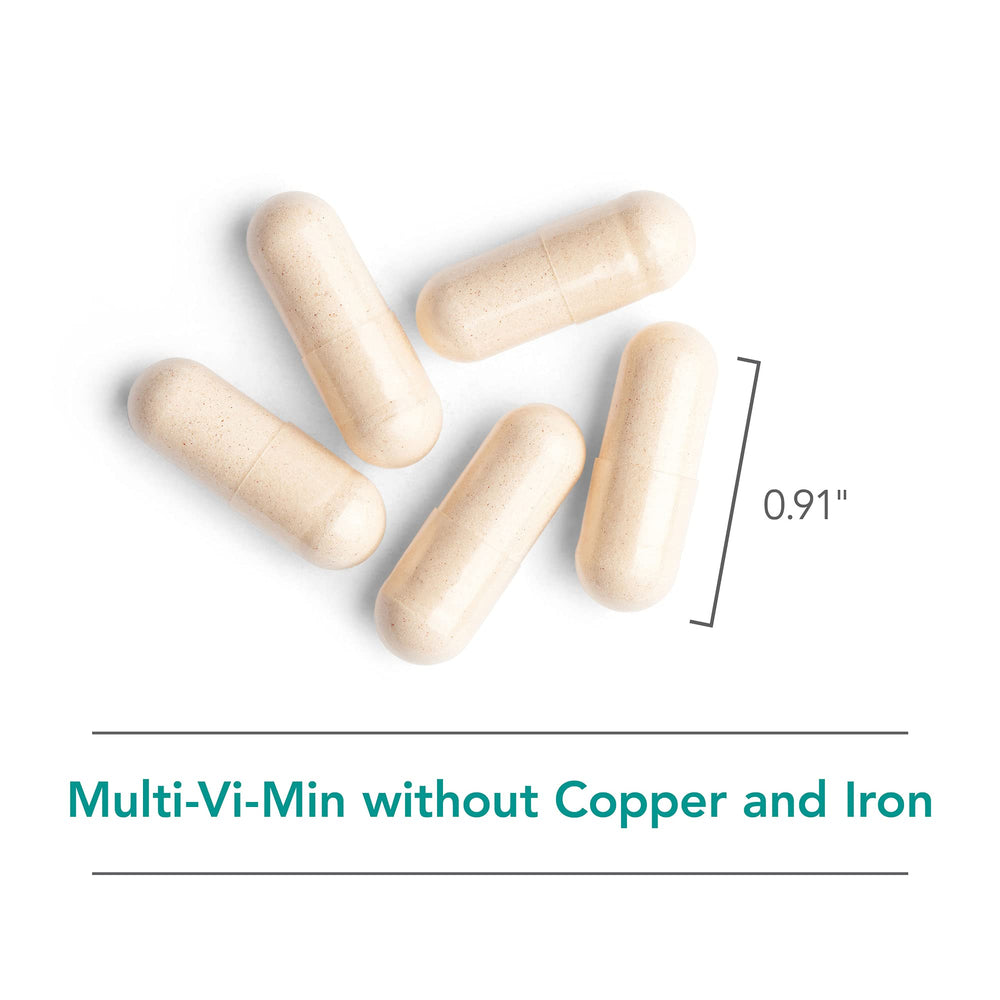 Nutricology Multi-Vi-Min daily use with meals scene suggests a practical routine.