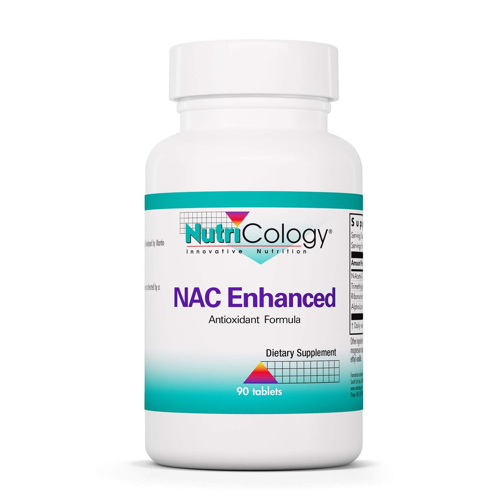 Nutricology NAC Enhanced bottle front showing the product for daily immune support.