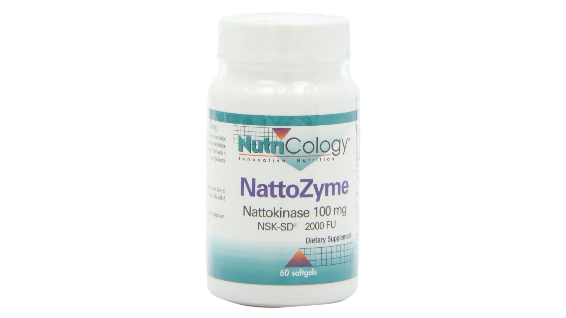 Nutricology NattoZyme bottle for daily nattokinase supplementation supporting wellness.