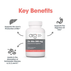Nutricology Ox Bile 500 mg digestive scene on kitchen counter