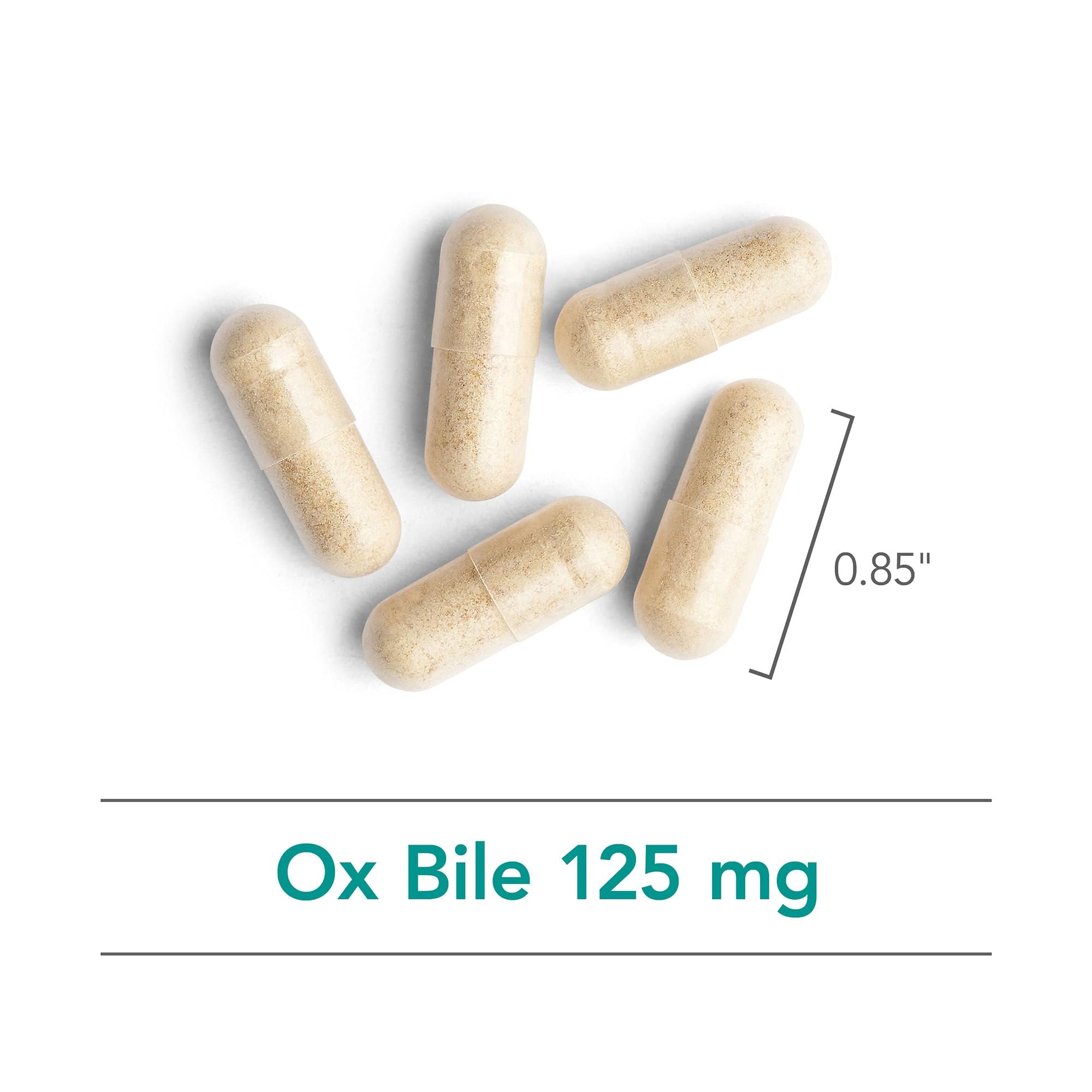 Nutricology Ox Bile 125 mg aiding fat digestion during meals