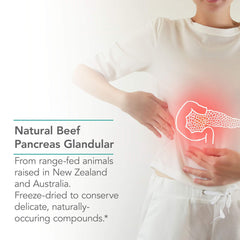 Nutricology Pancreas Pork capsules arranged for daily use