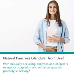 Nutricology Pancreas Pork label panel listing amylase, protease, and lipase